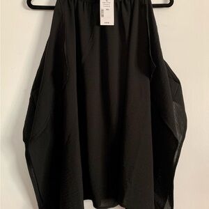 021 NWT RICKIS plus black halter swing top